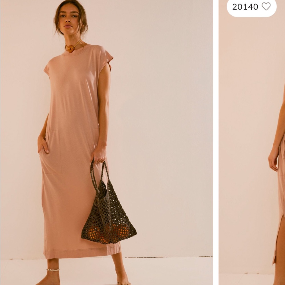 Free People Beach All Day Long midi t shirt dress